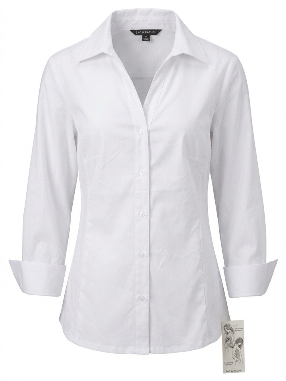 Zac & Rachel Classic White Button-Up Dress Shirt